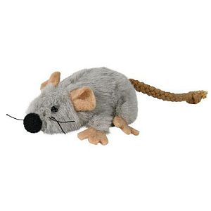 Мышь TRIXIE, плюш, серый, 7 см