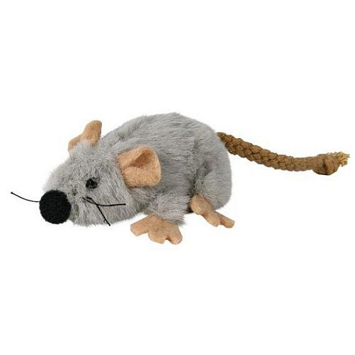 Мышь TRIXIE, плюш, серый, 7 см