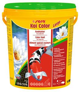 Корм Sera KOI COLOR Large для яркой окраски кои, крупные гранулы 5,8 кг