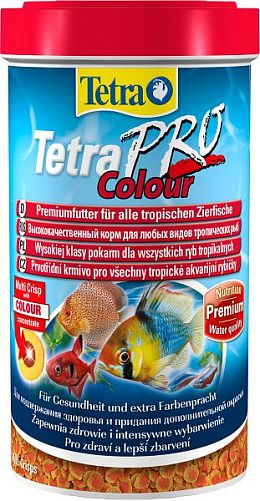 TetraPro Color Crisps специальный корм для яркого окраса всех видов аквариумных рыб, чипсы 500 мл