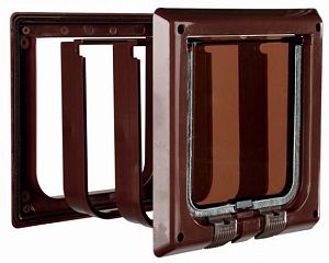 Дверца TRIXIE для кошки, 15,8×14,7 см, 4 функции, коричневый