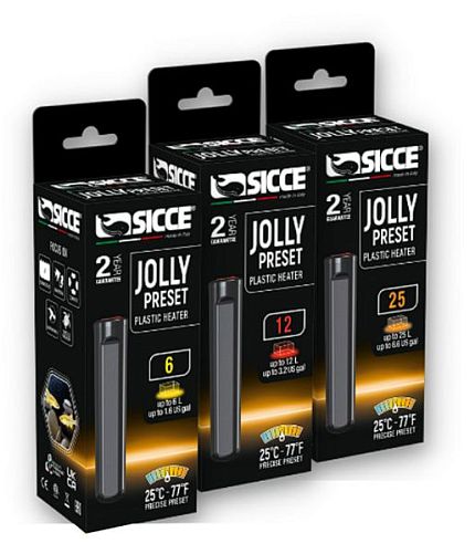 Нагреватель пластиковый SICCE JOLLY Preset для аквариумов и террариумов до 6 л, 6 Вт