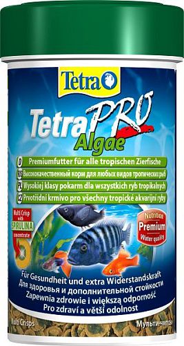 TetraPro Algae Crisps Специальный корм для травоядных рыб, чипсы 100 мл