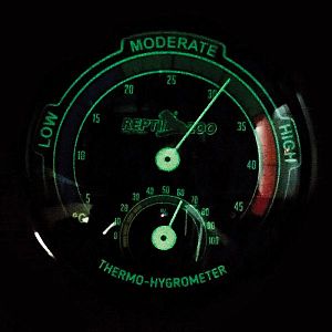 Термогигрометр Repti-Zoo аналоговый светящийся, d75&nbsp;мм