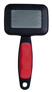 Щетка-пуходерка TRIXIE мягкая, 13,5×7 см, пластиковая ручка + расческа