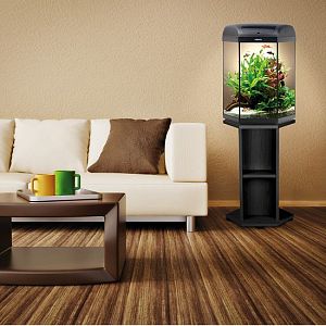 Aquael Hexa Set-II аквариум шестигранный, черный, 60 л