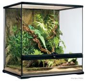 Exo Terra террариум из силикатного стекла с дверцами, покровной сеткой и декоративным фоном, 60х45х60 см от интернет-магазина STELLEX AQUA
