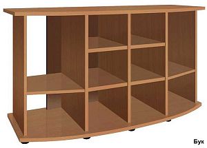 Подставка без дверок Biodesign ПАНОРАМА 600 чёрная шагрень, плита ЛДСП 16/22 мм, 161х66×82 см