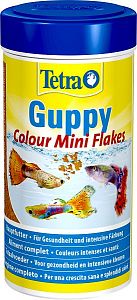 TetraGuppy Colour корм для яркого окраса живородящих рыб, мини хлопья 250&nbsp;мл