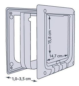 Дверца TRIXIE для кошки магнитная, 16,5×21,6 см