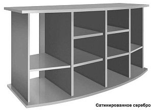 Подставка без дверок Biodesign ПАНОРАМА 600 черная шагрень, влагостойкая плита ЛДСП 16/22 мм, 161х66×82 см