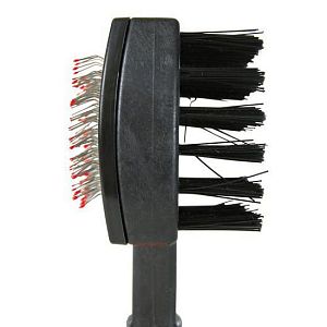 Щетка-пуходерка TRIXIE двусторонняя, 17×10 см, пластиковая ручка