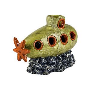 Декорация с GLO-эффектом GLOFISH «Подводная лодка», 10,1х5×8 см