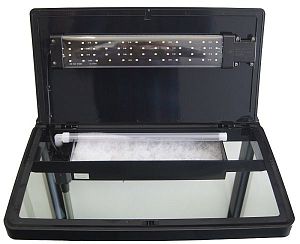Аквариум Atman XR-510 с LED светильником и фильтром, черный, 65 л, 51х30×43 см