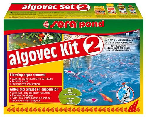 Sera POND ALGOVEC SET 2 набор против плавающих водорослей для прудовой воды