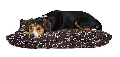 Лежак TRIXIE "Marino"для собак, 100х70х9 см, коричневый, бежевый, кружочки
