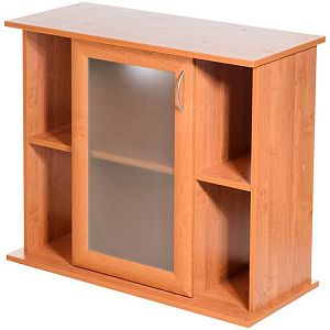 Тумба под аквариум LUX 120 л, прямая, ДСП с 1 тонированной стеклянной дверцей МДФ, ольха