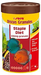 Sera Premium Discus Granules основной корм для всех видов дискусов, гранулы 250 мл