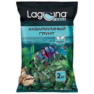 Галька Laguna речная зеленая, 2&nbsp;кг, 20&minus;30&nbsp;мм