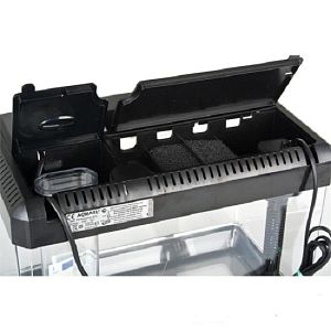 Aquael LEDDY TUBE PIRATE аквариум пластиковый с копилкой, черный, 15 л