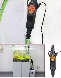 Проточный нагреватель SUNSUN EH-300 с терморегулятором и LED дисплеем для внешних фильтров, 300 Вт