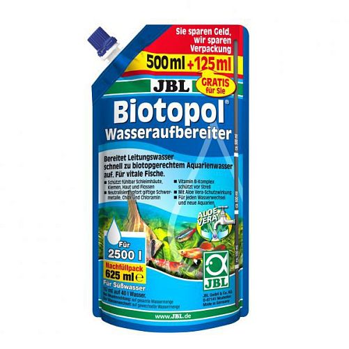 JBL Biotopol препарат для подготовки воды с 6-кратным эффектом в экономичной упаковке, 625 мл