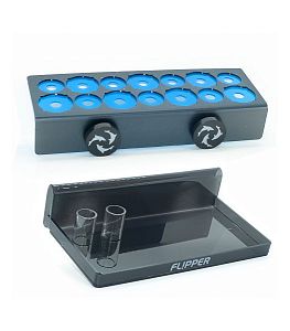 Магнитная подставка Flipper для фрагов на 14 шт. со съемной полкой, черно-синяя