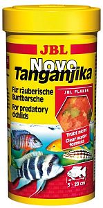 JBL NovoTanganjika корм из рыбы и планктонных животных для хищных цихлид из озер Малави и Таньгаика, хлопья 1 л