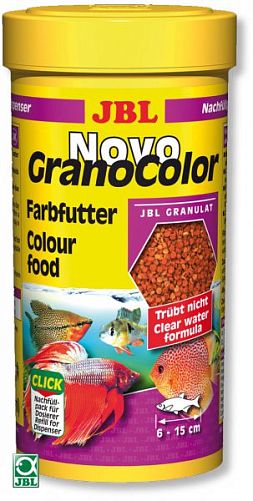 Основной корм JBL NovoGranoColor для яркой окраски рыб, гранулы 250 мл