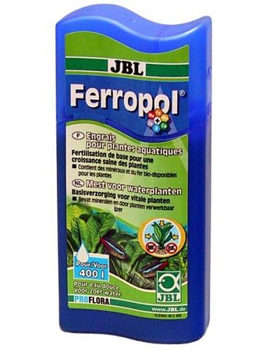 Базовое удобрение JBL ProFlora Ferropol растений в пресном аквариуме, 100 мл на 400 л