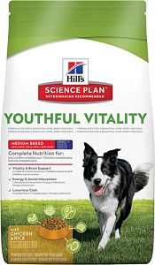 Корм Hill’s Science Plan Canine Adult 7+ Youthful Vitality Medium Breed для пожилых собак средних пород, с курицей