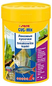 Sera GVG-mix корм для рыб с высушенными целиком кормовыми организмами, хлопья 100 мл