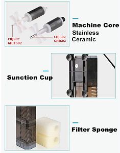 Фильтр внутренний SUNSUN CHJ-602&nbsp;с&nbsp;регулятором потока, 8&nbsp;Вт, 600&nbsp;л/ч