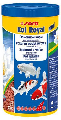 Sera KOI ROYAL ST mini основной корм для кои до 12 см, гранулы 1 л