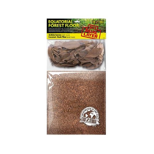 Грунт для террариума Exo Terra Equatorial Forest Floor 2 в 1 , 2.2 л + 6.6 л, листья ардизии и волокно шелухи