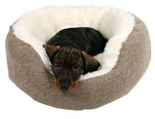 Лежак TRIXIE "Yuma" для собак, D 55 см, коричневый, белый