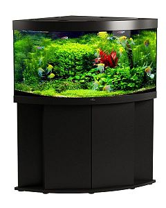 Пресноводный аквариум с тумбой STELLEX AQUA 400, угловой, 400 л, 91х91×150 см