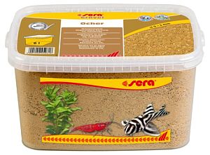 Грунт Sera Gravel Ocher натуральный для аквариума, охра, Ø 0−2 мм, 6 л