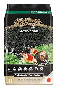 Dennerle Shrimp King Active Soil активный донный грунт для пресноводных аквариумов с креветками, 4 л