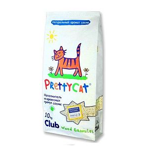 Наполнитель PrettyCat Wood Granules древесный для кошачьего туалета