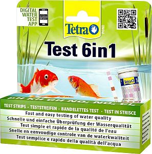 TetraPond Quick Test 6in1 набор экспресс-полосок для быстрой проверки показателей качества воды