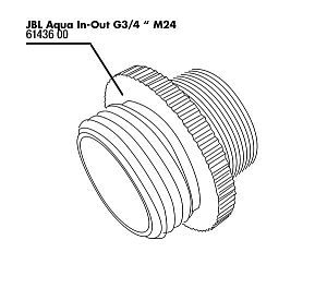 JBL Металлический переходник с резьбы G3/4 на M<sup>24</sup> для системы JBL Aqua In-Out