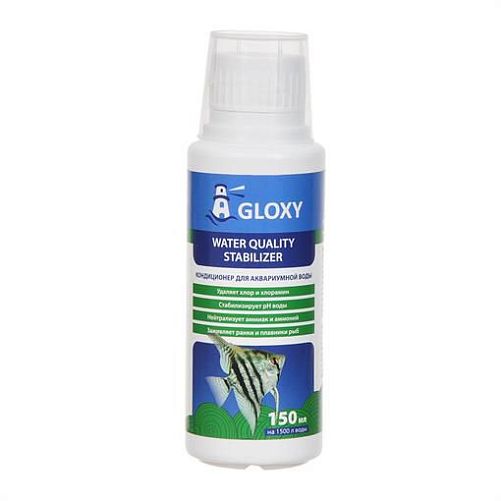 Кондиционер Gloxy Water Quality Stabilizer для подготовки воды, 150 мл на 1500 л