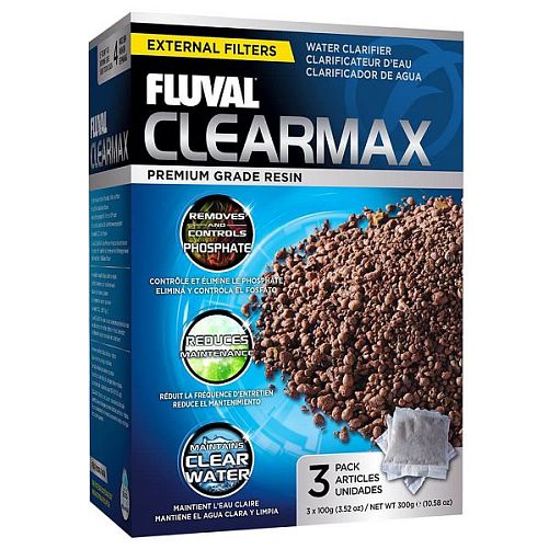 Наполнитель Fluval Clearmax удалитель фосфатов, нитратов и нитритов, 3х100 г
