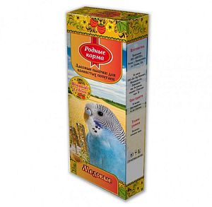 Зерновая палочка РОДНЫЕ КОРМА с медом для попугаев, 45 гх2 шт.