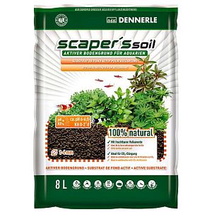 Грунт питательный Dennerle SCAPER’S SOIL для аквариумов, 1−4 мм, 8 л