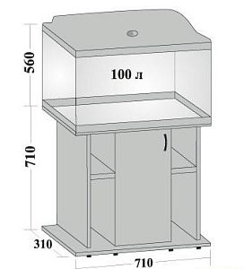 Тумба AquaPlus прямая, груша, 1 дверь стекло+мдф, 70х30×70 см