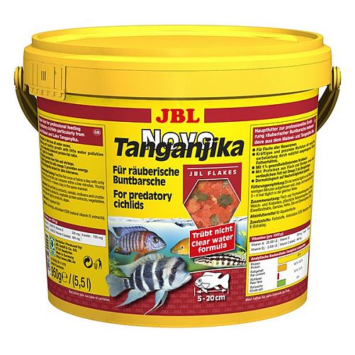 Корм JBL NovoTanganjika для хищных цихлид из озер Малави и Таньгаика, хлопья 5,5 л