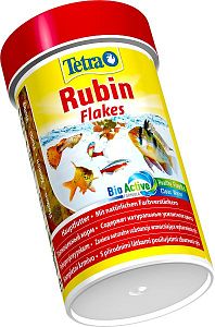 TetraRubin корм для яркого окраса аквариумных рыб, хлопья 100&nbsp;мл