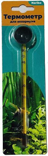 Термометр Naribo стеклянный тонкий на присоске 15 см